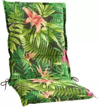 GO-DE Sesselauflage Mittellehner Dschungelmuster 50x110cm (20403-25)