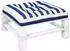 vidaXL Palettenkissen Blau-Weiß Gestreift 70x70x12cm Stoff (360484)
