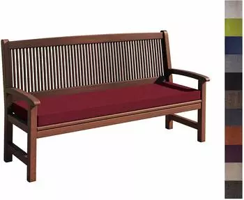 sunnypillow Bankauflage mit abnehmbarem Bezug, 130x50x5cm, Rot
