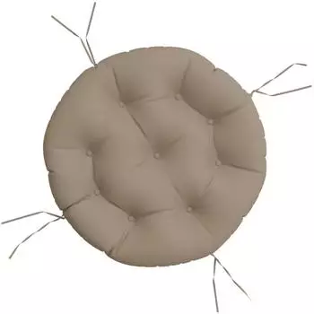 vidaXL Kissen Rund Oxford-Gewebe Taupe &Oslash;60x11cm