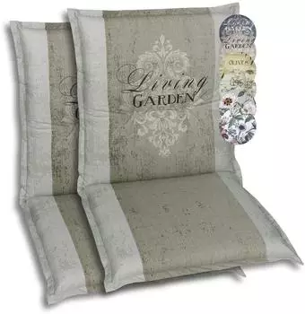 GO-DE Living Garden Gartenauflage Niederlehner 2er-Set, Beige