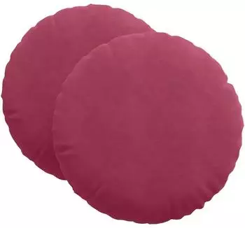 vidaXL Sitzkissen 2er-Set, weinrot, Samt, &Oslash;80x29cm