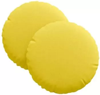 vidaXL Sitzkissen &Oslash;30x13cm, hellgelb, Stoff, 2er-Set (42014092)