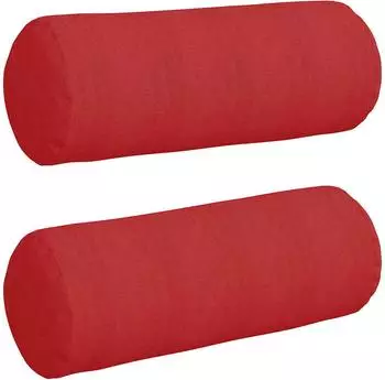 vidaXL Bolsterkissen 2 St&uuml;ck, rot, &Oslash;25x70cm, Stoff (42014323)