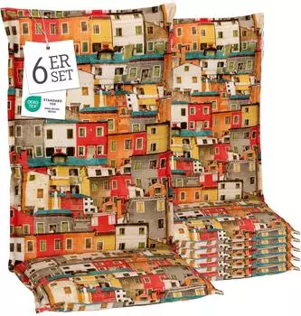 beo Tours Hochlehner-Sitzauflage 6er-Set, 50% Baumwolle/50% Polyester (BE130)
