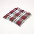 Homescapes Macduff Sitzkissen Tartan 100% Baumwolle, 40x40cm, rot-weiß-grün