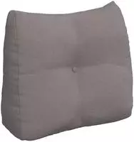 vidaXL R&uuml;cken Kissen Taupe 60 x 50 x 24 cm Stoff