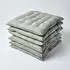 Homescapes Sitzkissen 6er-Set, 100% Baumwolle, 40x40cm, grau