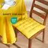 Homescapes Stuhlkissen 40x40cm, 4er-Set, gelb, 100% Baumwolle, Indoor/Outdoor