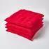 Homescapes Sitzkissen 100% Baumwolle, rot, 40x40cm, 4er-Set