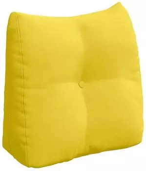 vidaXL R&uuml;ckenkissen hellgelb 45x24x50cm Stoff (42014363)