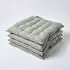 Homescapes Stuhlkissen 4er-Set, 100% Baumwolle, lila, 40x40cm