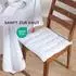 Homescapes Stuhlkissen 6er-Set, 100% Baumwolle, weiß, 40x40cm, Indoor/Outdoor