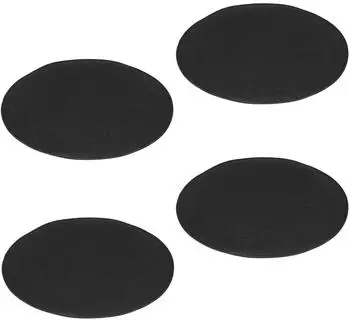 Idimex JONITA Sitzkissen rund, Filzstoff, schwarz, 4er-Set (JONITA)