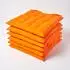 Homescapes Sitzkissen 100% Baumwolle, orange, 40x40cm, 6er-Set