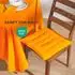 Homescapes Sitzkissen 100% Baumwolle, orange, 40x40cm, 6er-Set