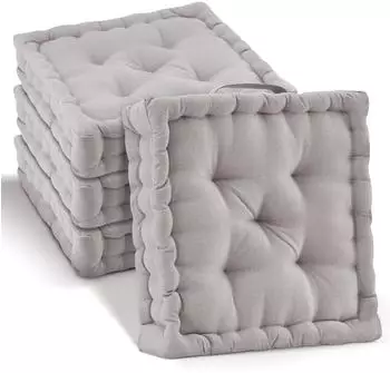 Beautissu Sitzkissen Taupe Textil 50x50cm