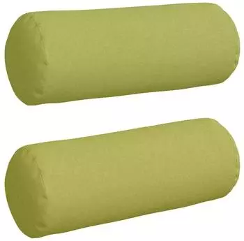 vidaXL Bolsterkissen 2 Stück, Stoff, hellgrün, Ø25x70cm (42014321)