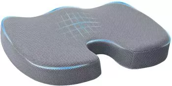 vidaXL Sitzkissen einfarbig grau 47x37x8cm Viscoschaum (42012684)