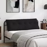 vidaXL R&uuml;ckenkissen Schwarz 140 x 19 x 50 cm Stoff