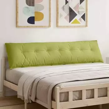 vidaXL R&uuml;ckenkissen hellgr&uuml;n 200x19x50cm Stoff (42014969)