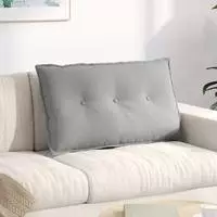 vidaXL R&uuml;cken Kissen Hellgrau 80 x 50 x 19 cm Mikrofaserstoff