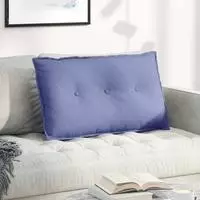 vidaXL R&uuml;ckenkissen Jeans blau 80 x 50 x 19 cm Stoff