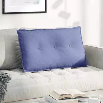 vidaXL R&uuml;ckenkissen Jeans blau 80x19x50cm Stoff (42014715)