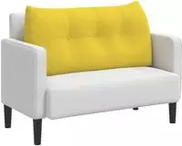 vidaXL R&uuml;cken Kissen Helles Gelb 100 x 50 x 24 cm Stoff
