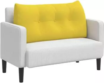 vidaXL Rückenkissen hellgelb 100x24x50cm Stoff (42014450)
