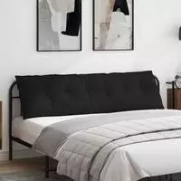 vidaXL R&uuml;ckenkissen Schwarz 180 x 50 x 19 cm Stoff