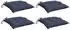vidaXL Stuhlkissen 4 Stk. Oxford-Gewebe Marineblau 40x40x7cm (378856)