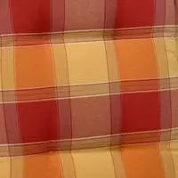 Go-de - Hochlehner-auflage Classic 120 X 50 X 7 Cm Rot Kariert Sitzkissen Auflage