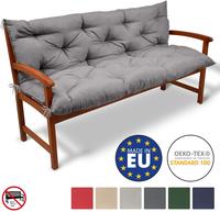 Beautissu Flair BR Bankauflage Hellgrau, 150x50x50cm - Hellgrau