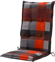 Hochlehner-auflage 120 X 50 X 8 Cm Rot Kariert Sitzkissen Sitzpolster - Go-de