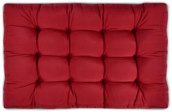 Beautissu Style Palettenkissen Sitzkissen 120x80x15 cm rot