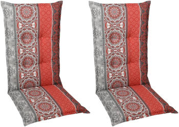 GO-DE Hochlehnerauflage 2er 120x50cm rot (83036261)