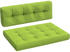 VICCO Kissen-Set Sitzkissen Rückenkissen 15cm Flocke grün