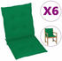 Grün (314136): vidaXL Gartenstuhlauflagen 6 Stk. 100x50x3cm