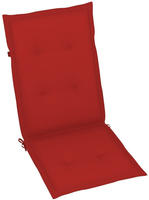vidaXL Gartenstuhlauflagen f&uuml;r Hochlehner 2 Stk. Rot 120x50x3 cm Stoff