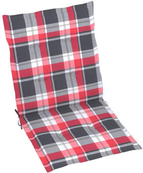 vidaXL Gartenstuhlauflagen 2 Stk. 100x50x4cm rot karomuster (314152)