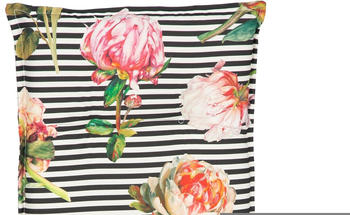 beo Turin Blumen/Streifen 46x98cm rose/pink/schwarz/weiß