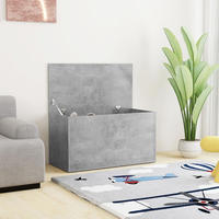 Aufbewahrungstruhe Betongrau 84x42x46 Cm Holzwerkstoff Vidaxl