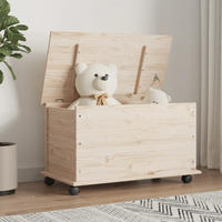 vidaXL Truhe mit Rollen ALTA 73x39,5x43 cm Massivholz Kiefer