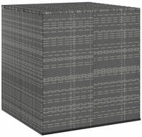 vidaXL Garten-Kissenbox PE Rattan 100x97,5x104 cm Grau