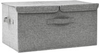 vidaXL Aufbewahrungsbox Stoff 50x30x25 cm Grau