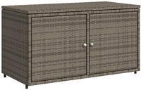 Gartenschrank Grau 110x55x60,5 Cm Poly Rattan - Vidaxl