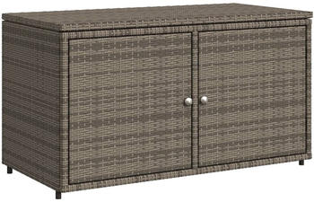 vidaXL Gartenschrank 110x55x60,5cm Poly Rattan Grau