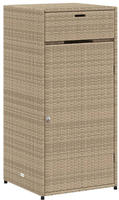 vidaXL Gartenschrank Beige 55x55x111 cm Poly Rattan
