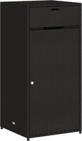vidaXL Gartenschrank Schwarz 55x55x111 cm Poly Rattan